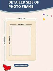 Kit DIY pentru rame foto cu 21 de bucăți, inclusiv 5 rame foto din lemn nefinisate, 12 mini pixuri acuarelă și 4 autocolante cu diamante din cristal, rame foto personalizate, decor pentru casă cu rame din lemn, artizanat DIY, potrivit pentru familii, decorarea casei, Ziua Recunoștinței, Crăciun, ziua de naștere, cadouri de sărbători