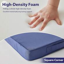 Outdoor Chair Cushions Set Of 4, Waterproof Outdoor Seat Cushions For Patio Furniture, Patio Chair Cushion With Handle And Ties, Square Out Door Chair Pads,19" X 19" X 3", Navy Blue