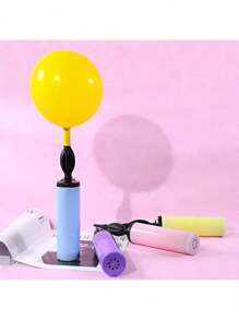 1pc Plastic Balloon Air Pump, Inflator, Blower, Hand Push Pump, Random Color Balloon Hand Pump For Party, Balloon Accessories, Kitchen Gadgets, Party & Kitchen Supplies, Balloon Pump, Portable Manual Air Pump For Birthday Party, Celebration, Wedding, Balloons (Color/Style Random)