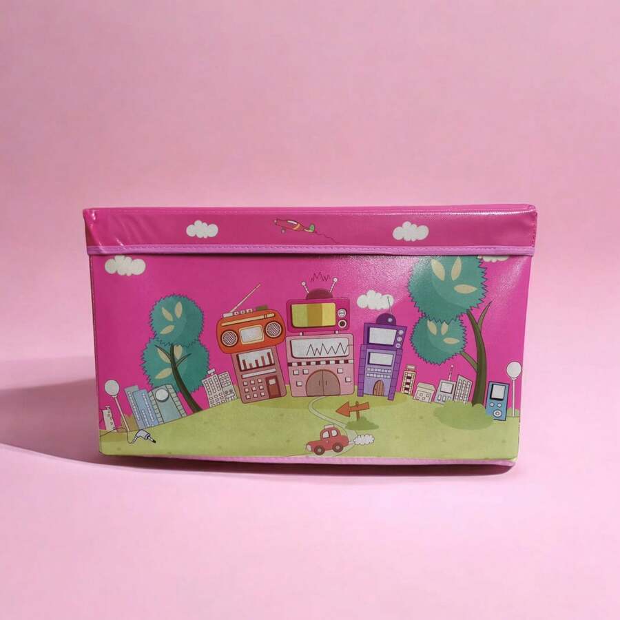 Organizador Taburete Plegable Infantil - Rosa - Ver 1