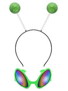 D EXCEED 2/3/4PCS Alien Costume Accessories Antenna Headband & Props Glasses & Gloves Costume Bundle Set For Halloween, Cosplay Events, Photo Shoots,Party Costume - Multicolor - View 4