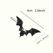 1pc Halloween Punk Style Bat Design Hairclip, Bangs Clip, Hair Accessory