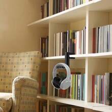 1 pieza Soporte ajustable para auriculares para colgar debajo del escritorio, con gancho giratorio universal para sujetar auriculares, soporte para auriculares debajo del escritorio