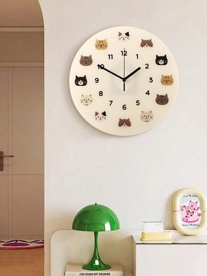 Pc, Schattige Cat Dog Wand Clock, Fresh Cartoon Animation ative Silent No Ticking Sound, Home ation, Living Room, Bedroom, Study ation. Birthday, Room view 7