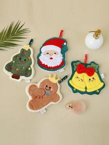 Prosop de bucătărie de Crăciun, material din lână de coral, prosop de agățat în stil nordic pentru uz casnic, prosop de copt, prosop absorbant, absorbție instantanee și uscare rapidă, fără miros. Absorbție de 3 ori a apei, stiluri și culori multiple, material moale, potrivit pentru baie/oglindă/bucătărie/birou/restaurant/toaletă etc.