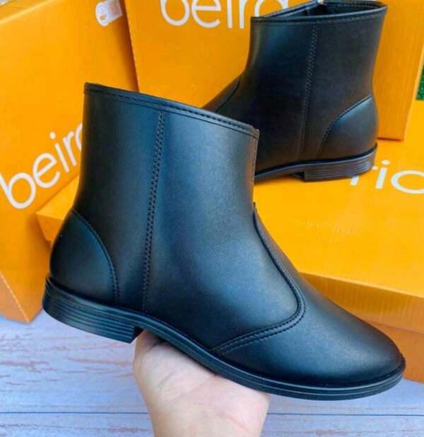 Bota Feminina Beira Rio Original Simples Neutro Festa botas feminina elegant