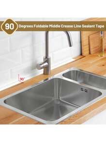 1 Piece White Floor Sealing Sticker/Sealing Strip/Waterproof Sealant Tape, 1 Roll, PVC Waterproof Sealing Strip, Self-Adhesive Caulking Tape, Caulking Sealant Tape, Self-Adhesive Sink Stove Crack Sealer, Kitchen Bathroom Bathtub Corner Sealant Tape, Floor Wall Edge Protector