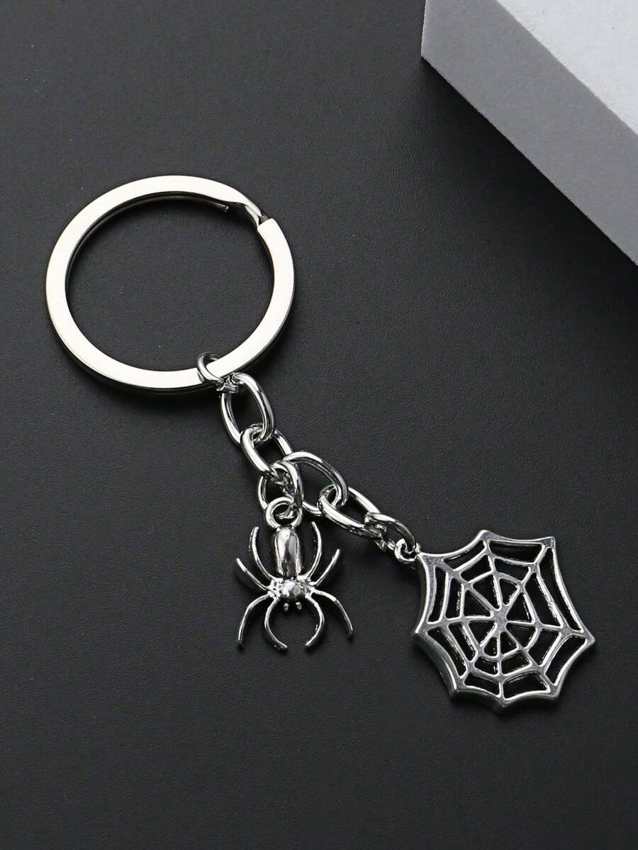 1pc Edgy Dark Minimalist Spider Web Key Chain, Chic Accessory, Y2K ...