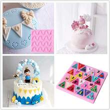 1pc Triangular Capital Letter Silicone Mold For Fondant Chocolate Decoration, DIY Baking Mold - Multicolor - View 9