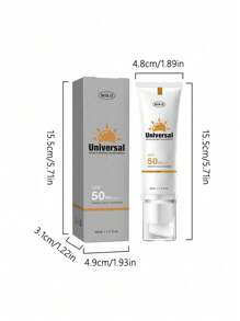 Crema solar facial con color FPS 50, hidratante y no grasa, con protección UVA/UVB, resistente al agua, apta para todo tipo de piel, tamaño de viaje.