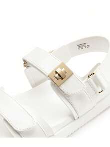 Flat Sandals For Women Comfortable Open Toe Summer Sandals Adjustable Fashion Dress Sandals - White - View 5