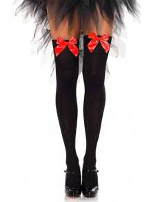 Bowknot Design Simple Knee-High Socks, Y2K