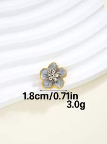 3pcs/Pack Luxury Floral Rhinestone Embedded Metal Buttons, Suitable For Coats, Shirts, Sweaters, Jackets, Versatile Decorative Buttons For Scarves, Shoes, Hats, Gift Boxes, DIY Jewelry Accessories
