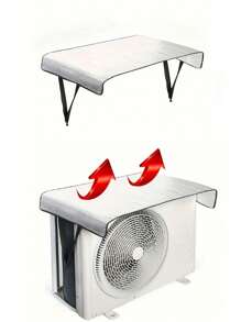 1 pièce Housse double couche pour unité extérieure de climatiseur, protection anti-pluie et anti-soleil, économie d'énergie, protège efficacement l'unité de climatisation contre le vieillissement, sac, organisateur, rangement
