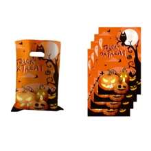 50 个全新万圣节糖果袋、节日派对手持礼品袋、OPP 袋，“万圣节快乐！”