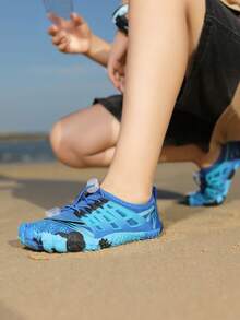 儿童沙滩/溪流步行鞋，男童女童透气水鞋，适合游泳、划船、钓鱼、徒步旅行 - 寶藍色 - 查看 7