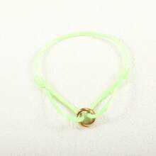 1 Pieza Brazalete de acero inoxidable ajustable hecho a mano con 3 círculos huecos, joya minimalista unisex como regalo para parejas
