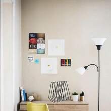 Soporte de exhibición Uji, Organizador de libros, archivos y revistas, Estantería de escritorio de alambre metálico para organizador de libros, Estante de exhibición triangular ajustable para decoración del hogar y oficina- 7 ranuras en color dorado - Negro - Ver 6