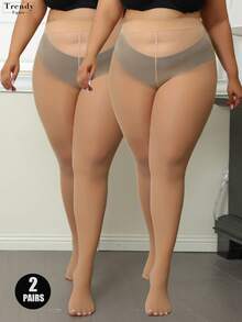[DazzleLegs] Rajstopy damskie 80D Magic Sculpt Plus Size, mikroprześwitujące rajstopy o wysokiej elastyczności, w kolorze skóry, uniwersalne i trwałe, odpowiednie do strojów świątecznych i halloweenowych, na wiosnę i jesień, przytulne - Morela - Zobacz 15