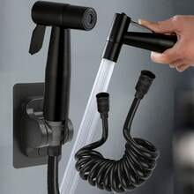一套洁身盆喷头不锈钢洁身盆配件适用于卫生间手持抹布浴室尿布喷雾适用于厨房可调节水压控制卫浴配件