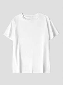 女士純色圓領短袖 寬鬆T卹，100%棉質，春夏裝上衣 外出度假 沙灘，日常 休閒女裝，街頭服飾，節日服裝女士，印花設計，雞尾酒，辣味瑪格麗特風格，夏季穿搭，潮流時尚