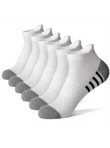 1/3/6/10 Pairs Multi-Color Plus Size Men's Breathable Mesh Basketball Sports Ankle Socks, Spring/Summer - Multicolor - View 3