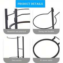 5 Tier Layer Ball Stand Holder For Footballs, Basketballs, Volleyballs, Detachable Ball Storage Rack Metal Ball Organizer Football Holder Stand Basketball Rack Display Stand For Home Gym - Variant - View 7