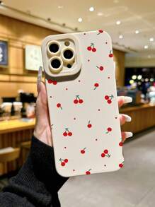 可爱樱桃设计 TPU 防震手机壳适用于 Apple 16、15、14、13、12、11 Pro Max、11、16 Pro Max、13 Pro Max、14 Plus、XR、15 Plus、14 Pro、12 Mini - 彩色 - 查看 4