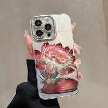 Funda para teléfono 1 pieza compatible con todos los modelos 16/15/14/13/12/11 (incluido 13/14 Pro/15 Plus/16 Pro), esta nueva funda para teléfono con láser IMD degradado con patrón vibrante presenta una película para lentes y un diseño híbrido clásico que es resistente a los golpes. - Colores mixtos 1 - Ver 2