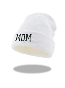 1pc/2pcs Casual Gothic Men's Scar Embroidered Knitted Brimless Face Enhancing Small Knitted Hat, Women's Fashionable Street Skiing Hat, Warm And Versatile Cold Hat, Loose Hat