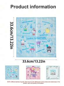 Sanrio 1Pc Hello Kittys Kuromis Cinnamons Cartoon Multifunctional Square Cute Placemat Tablecloth Household Mat Picnic Mat Wall Hanging Decorative Cloth(Some Parts May Be Random)
