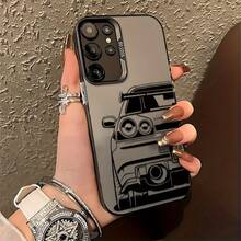 Fundas para Móvil con Diseño de Coche de Carreras y Grafiti para Samsung Galaxy S25 S24 S23 S22 S21 S20 FE Ultra Plus 4G 5G, Cubierta Anticaídas con Fondo Escarchado - Negro - Ver 7