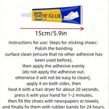 1pc/Strong Tonic Shoe Glue, Suitable For Sports Shoes, Leather Shoes, Etc. It Has Soft, Waterproof, Quick-Drying Adhesive And Resin Ingredients. It Is An Ideal Choice For Shoe Repairers.