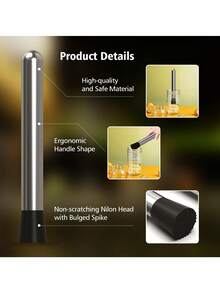 3pcs/Set Stainless Steel Cocktail Muddler And Stirring Spoons, Bar Tools Set - Easily Make Delicious Mojitos And Other Fruit-Based Beverages