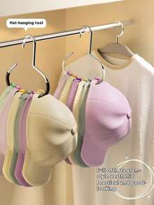 5pcs Creative Circle Shaped Hanger With Non-Slip Hook, Multifunctional Hanger For Hats, Scarves, Belts, Simple And Practical Organizing Tool - Multicolor - View 6