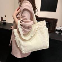 1-pak dużej pojemności retro przenośna torba do przechowywania z płótna, niezbędna do podróży na świeżym powietrzu i przechowywania na kempingu, odpowiednia do pracy, podróży, wielofunkcyjna, wielofunkcyjna, duża pojemność, lekka, praktyczna, rocznicowa, wakacyjna, odpowiednia do użytku na zewnątrz/dojazdów do pracy/podróży/szkoły/wycieczek/sportu/zakupów/codziennego użytku