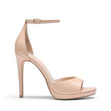 Women Sexy High Stilettos Heeled Sandals Ankle Strap Open Toe Party Summer Sandals, Fashion Dress Shoes Wedding Bridal Pumps Sandals - 裸色 - 查看 5