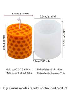 Honeycomb Column Candle Mold, Handmade DIY Honeycomb Column Handmade Plaster Mold, Suitable For Parties, Birthdays, Weddings And Dinners, Valentine's Day Gifts, Anniversary Gifts, Gifts For Mothers Graduation - White - View 19