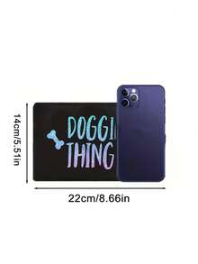 "DOGGIE THINGS"Letter, Bone Pattern Printed Handbag Set, A Gift For Dogs And Pet Lovers, Handbag With Makeup Bag And Mini Coin Wallet, Dog's Favorite Bone Pattern Design - Multicolor - View 8