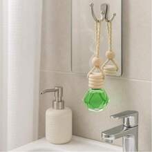 3pcs/6pcs 8ml Car Air Freshener Hanging Bottles, Empty Glass Fragrance Diffuser Bottles, Refillable Air Freshener Pendant Bottles, Suitable For Car Air Freshener, Aromatherapy, DIY Fragrance Container, High-Quality Air Fragrance Holder, Can Be Placed Anywhere Needing Relaxing Scent, Excellent Tool For Aromatherapy, Can Hold Fragrance, Essential Oils, Herbs, Spices Or Air Freshener, Car Decor, Gift For Family, Friends, Boss