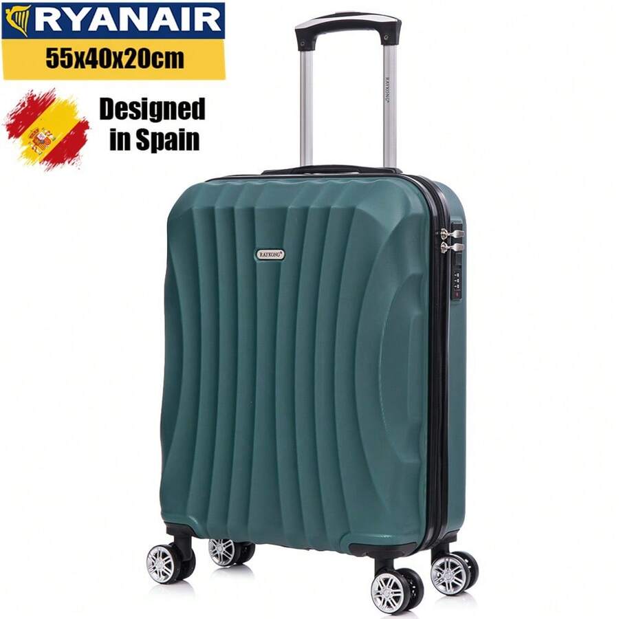 Vali ABS Cabin 55x40x20cm (44L) - Vali du lịch nhẹ nhỏ 20 inch - Xanh ngọc lam/Bạc/Xanh nước biển/Vàng/Vàng hồng/Đỏ/Tím/Đen/Xanh bạc hà/Xanh lá cây - Màu xanh lá cây đậm - Xem 1