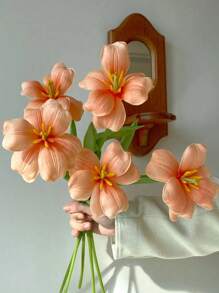 Tulipa Artificial Decoração para Casa Arranjo Floral Buquê de Casamento Flor Falsa Hastes em Vaso Decoração de Festa Centro de Mesa, Dia dos Namorados, Presente Formatura
