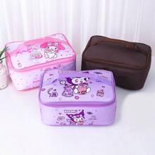 Sanrio 1 szt. Torba na lunch z motywem kreskówki Sanrio, Kuromi, Hello Kitty, My Melody, wielokrotnego użytku, składana, przenośna, odpowiednia do szkoły, pracy, pikniku, na zewnątrz, z powrotem do szkoły