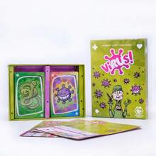 Juego de cartas Virus: Emocionante juego de cartas familiar, para 2-6 jugadores, diversión rápida para noches de fiesta. Juego estratégico familiar y para adultos, diversión y competencia feroz, material de papel, estilo de tarjetas de juego de mesa, alegre reunión familiar y de amigos, juegos de fiesta, juegos de mesa familiares divertidos, fascinantes y entretenidos juegos de cartas