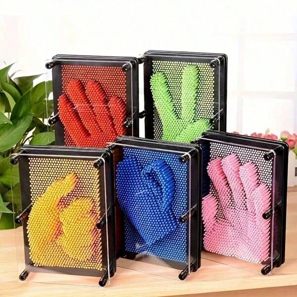 1 pieza Kit de manualidades 3D Clon de Mano 2025 Nuevo y Pinart Arcoíris, juguete interactivo para niños, mano cuadranda de plástico 3D Clon de Mano Pinart Arte estereoscópico de clavijas, decoraciones del hogar para niños, regalo de cumpleaños/Pascua/Festivo, regalo perfecto, juguete