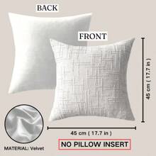 1pc Chenille Bamboo Jacquard Solid Color Throw Pillow Cover, Nordic Minimalist Ins Style Luxury Design Decorative Cushion Cover, 18x18 Inch, Suitable For Living Room, Bedroom, Vacation Rental In Autumn/Winter, Pillow Insert Not Included