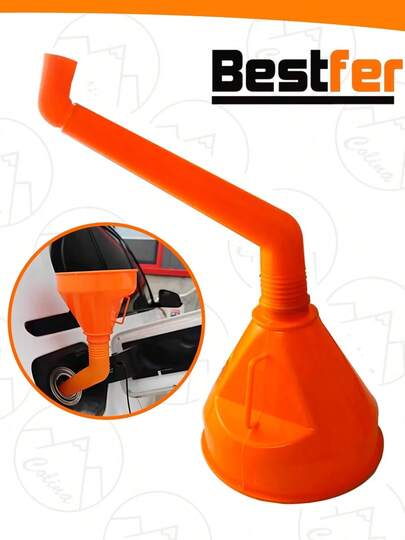 Funil Curvo Automotivo Troca De Óleo Moto Carro Gasolina Fluidos Plástico Bestfer