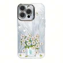 Estuche para teléfono 1 estuche para teléfono con láser IMD degradado con estampado vibrante, modelos 16, 15, 14, 13, 12 y 11, incluidas las series completas 13, 14 Pro, 15 Plus y 16 Pro, con película para lentes y un diseño híbrido clásico a prueba de golpes. - Colores mixtos 1 - Ver 1