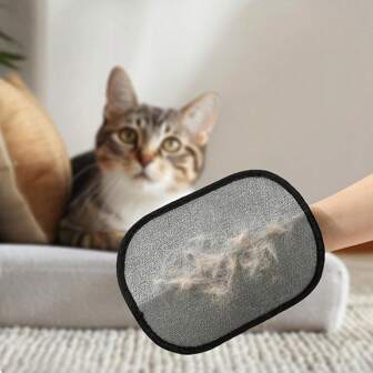 1pc/2pcs Reusable Pet Grooming Gloves, Lint Roller, Pet Hair Remover Brush, Pet Cleaning Supplies, Anti-Scratch, Suitable For Cats & Dogs (Size: 1pc, 2pcs)