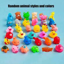 Animali piccoli simulati, premuti e chiamati paperino giallo, tartarughina, giocattoli per bambini, giocattoli interattivi per neonati per il bagnetto e il gioco in acqua